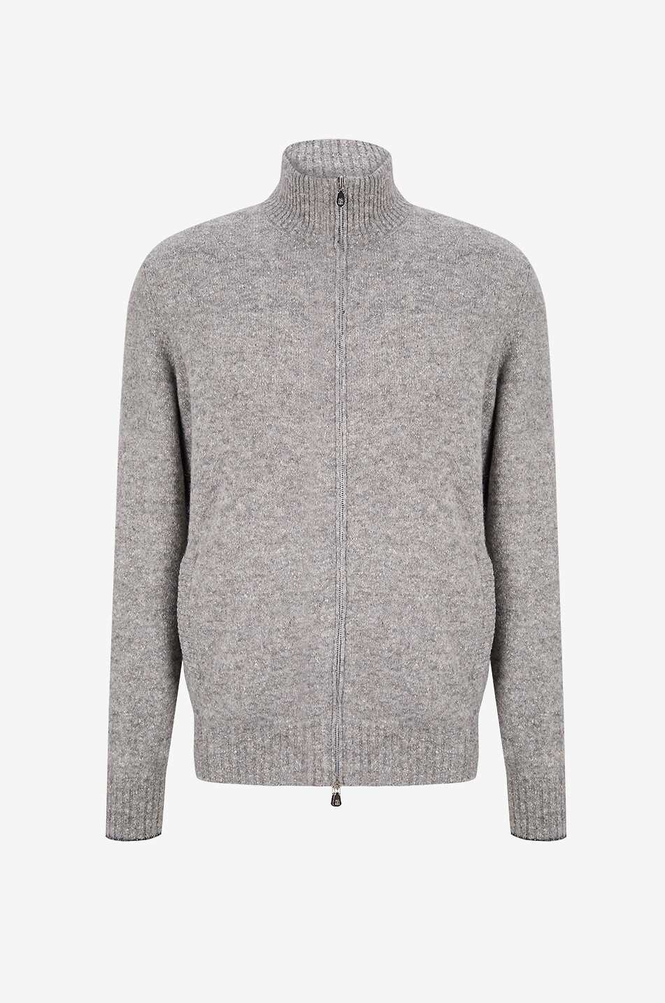 Full-zip boucklé knit alpaca and silk cardigan - BRUNELLO
