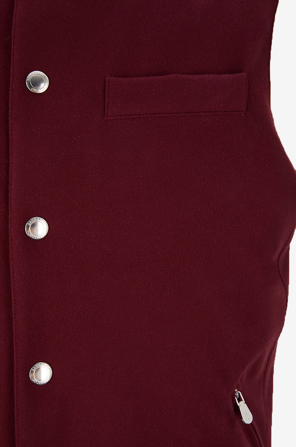 BRUNELLO CUCINELLI Down-padded water-repellent wool vest with hood Men DARK RED 3