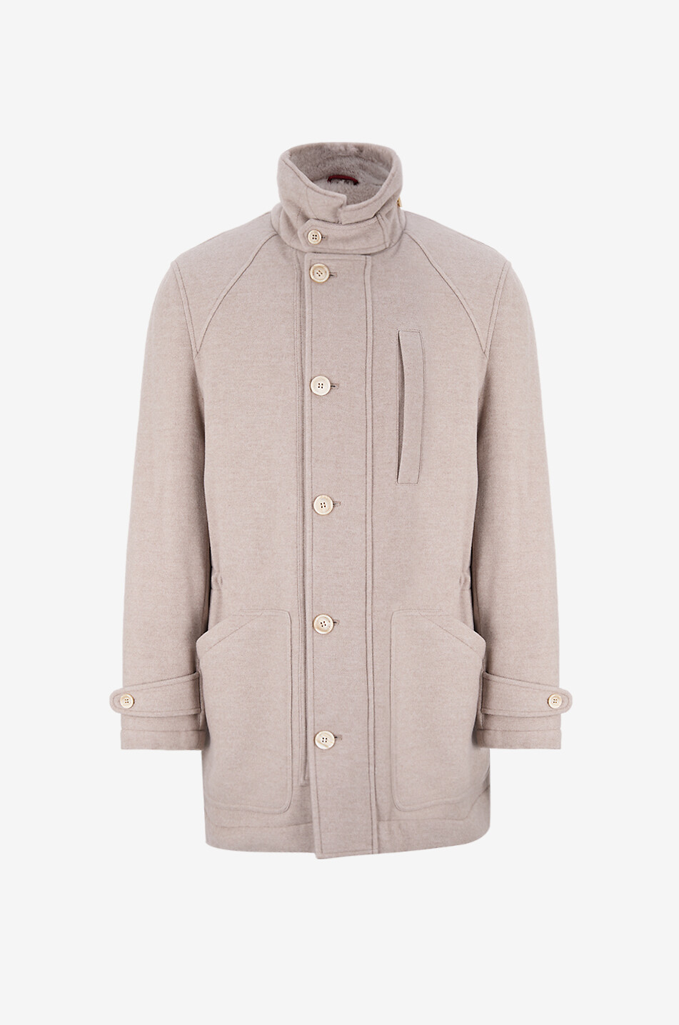 Shearling-lined cashmere parka