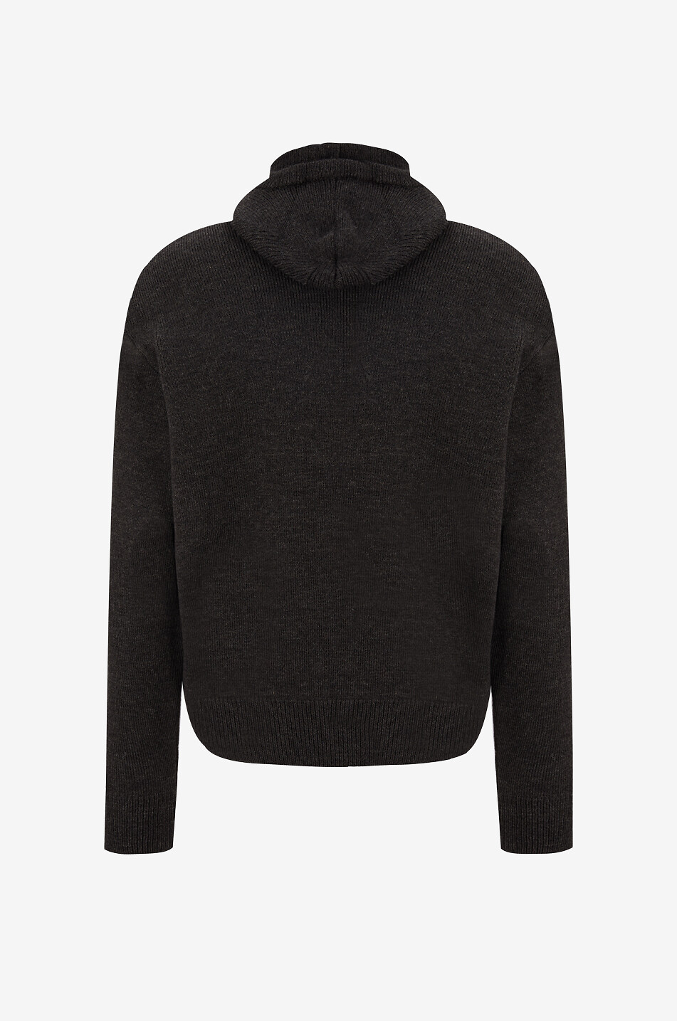LEMAIRE Pull à capuche en laine et alpaga Homme MARRON 2