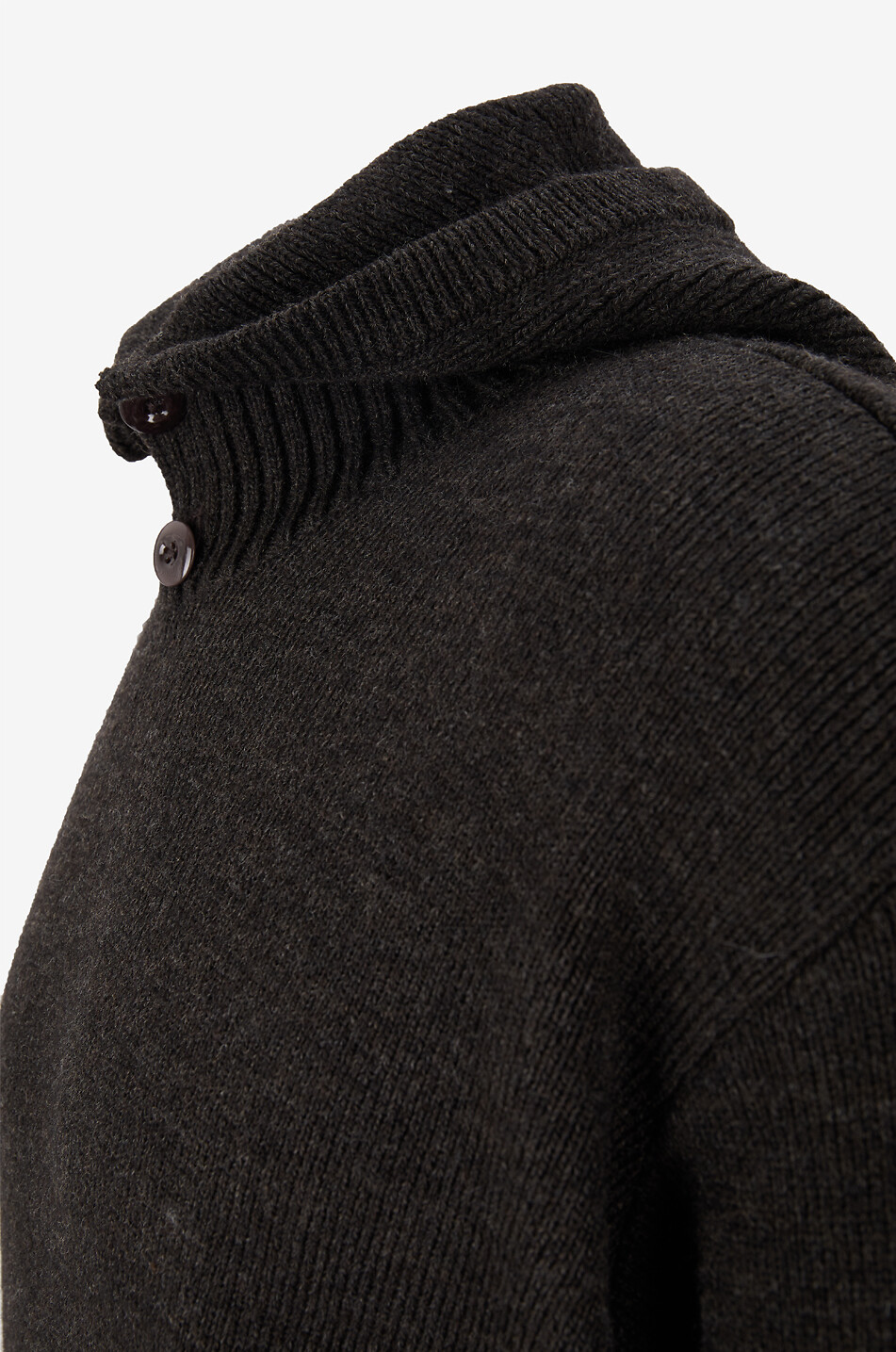LEMAIRE Pull à capuche en laine et alpaga Homme MARRON 3
