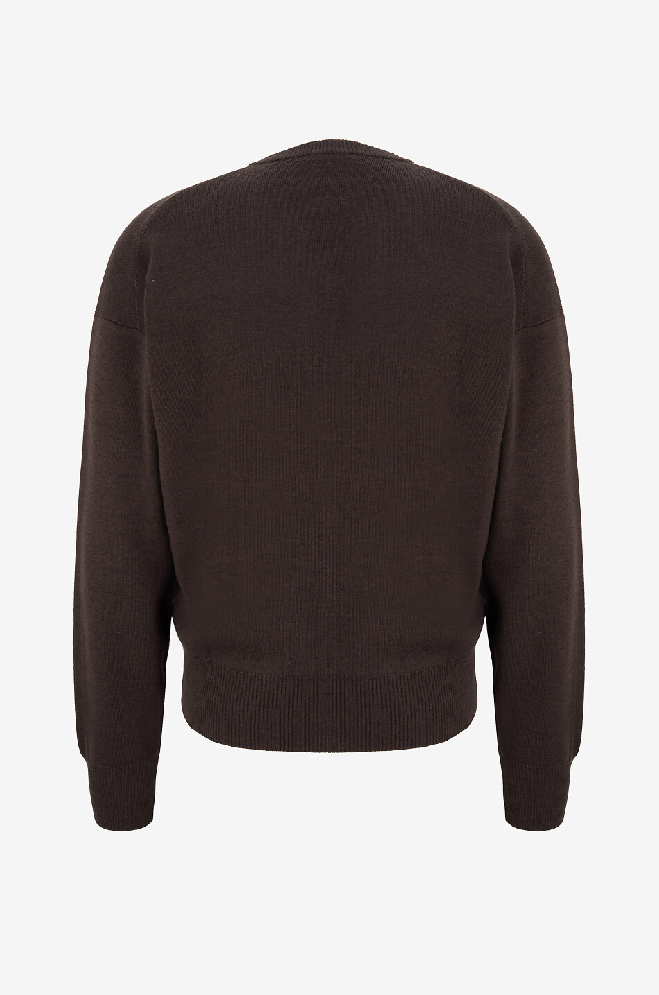 LEMAIRE Merinowollmix-Pullover mit V-Ausschnitt Herren BRAUN 2