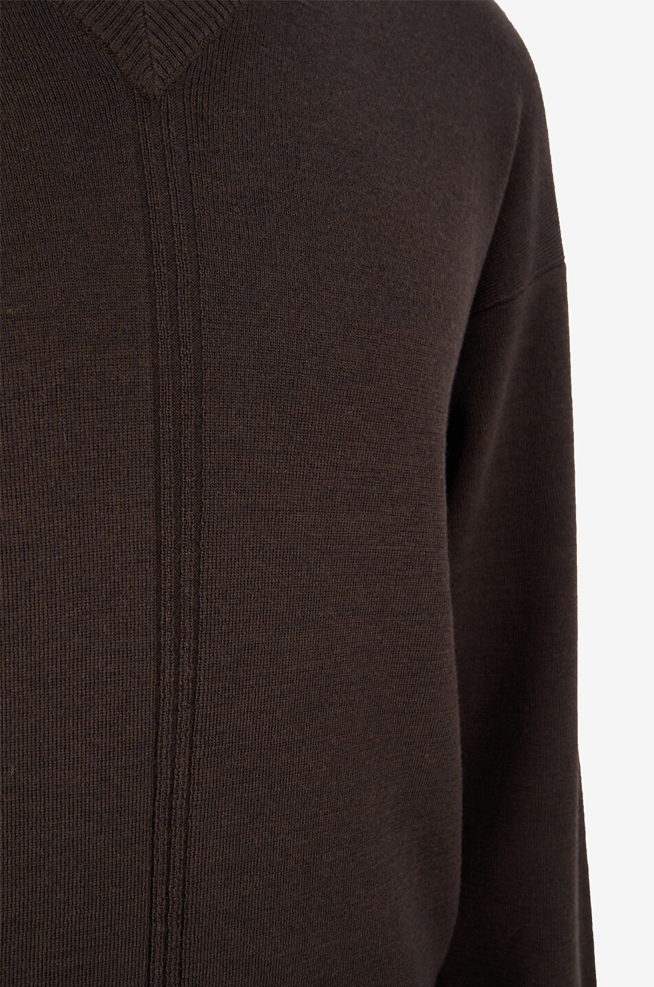 LEMAIRE Merinowollmix-Pullover mit V-Ausschnitt Herren BRAUN 3