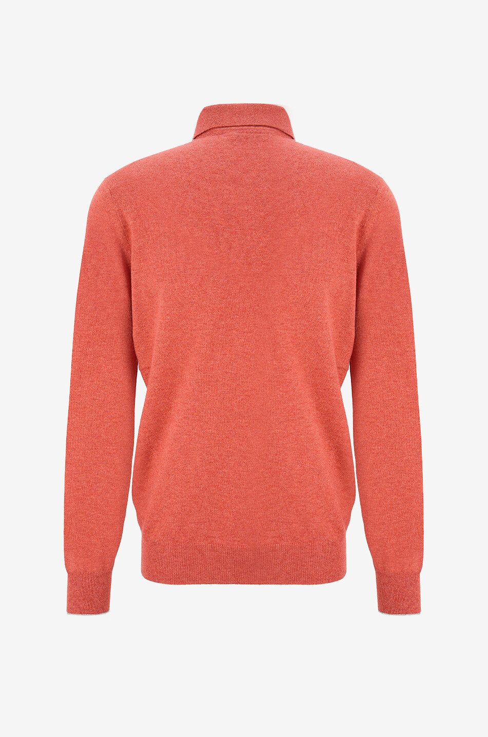 Cashmere polo jumper - BRUNELLO CUCINELLI - MEDIUM ORANGE - Bongénie