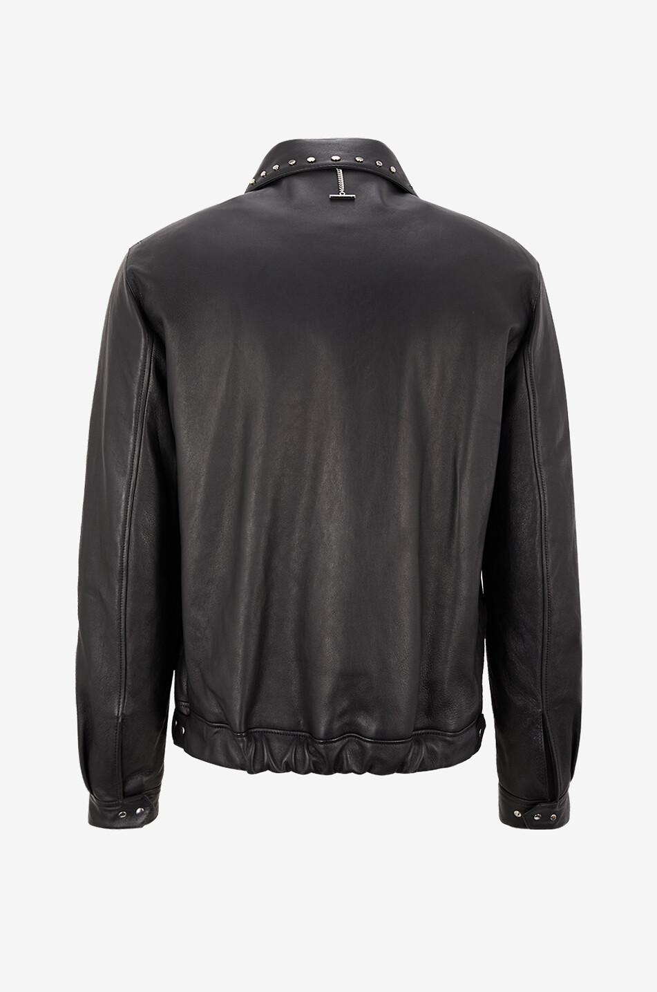 ALEXANDER McQUEEN Studded nappa leather aviator jacket Men BLACK 2