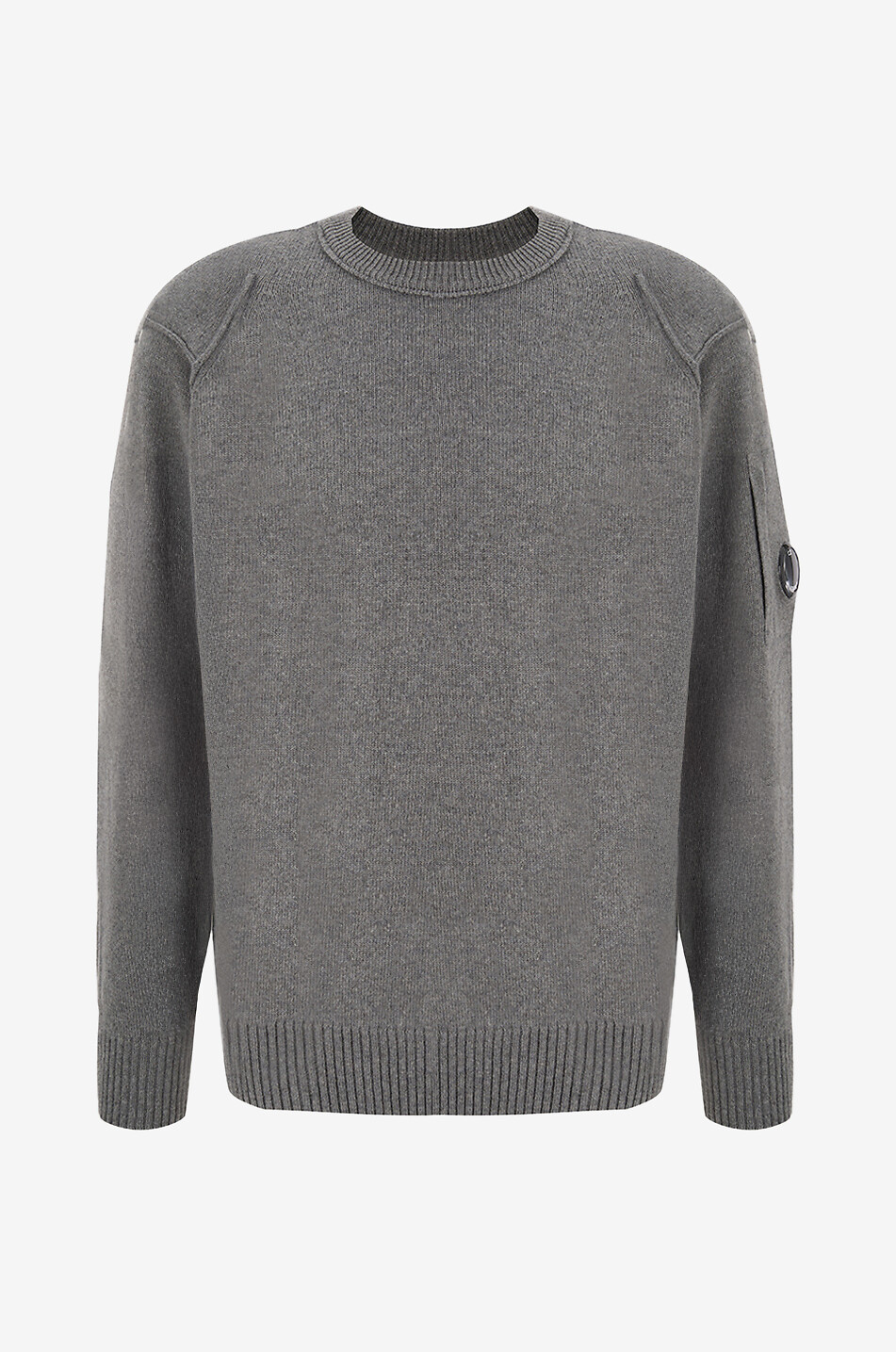 C.P. COMPANY Pull à col rond en laine mélangée Goggle Homme GRIS 1