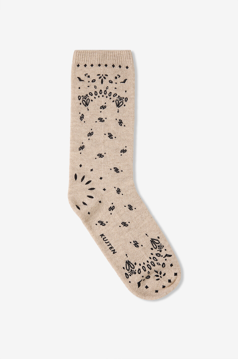 Bandana patterned cashmere socks