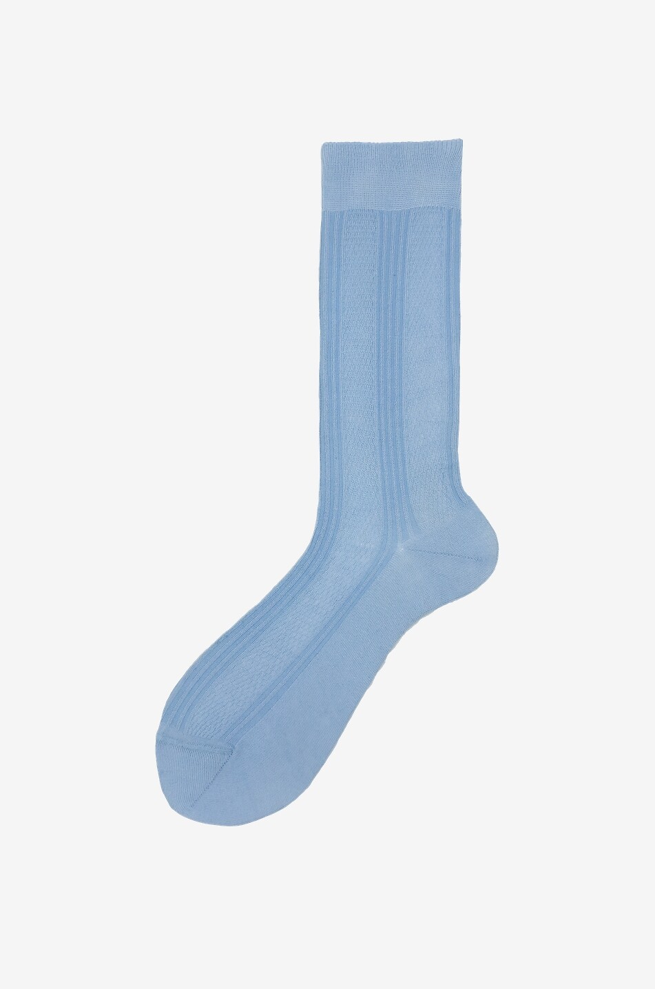 ALTO MILANO Kurze gerippte Socken aus Baumwolle Nilo Herren HELLBLAU 1