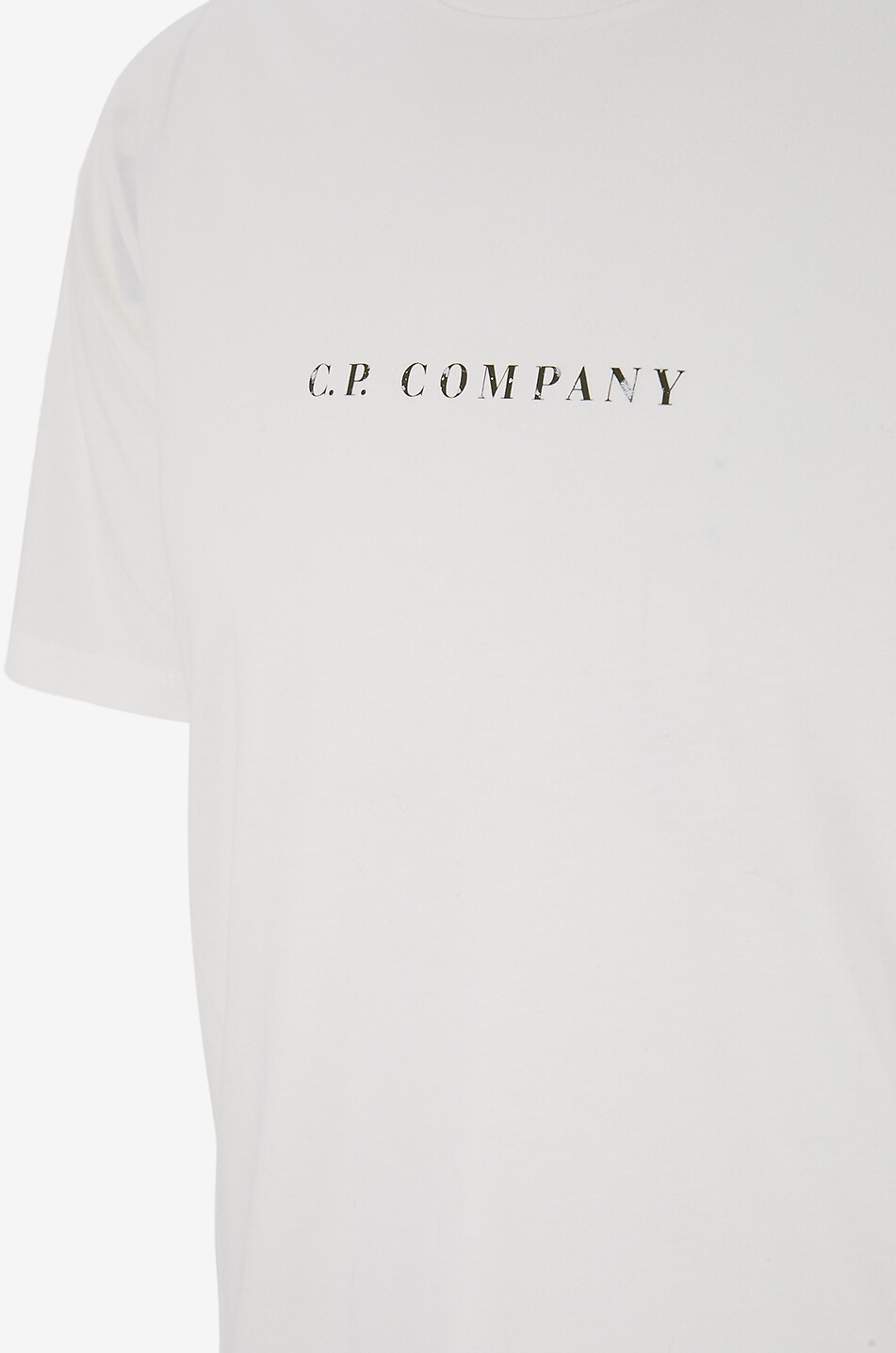 C.P. COMPANY Round-neck cotton jersey T-shirt with logo Men EGGSHELL 3