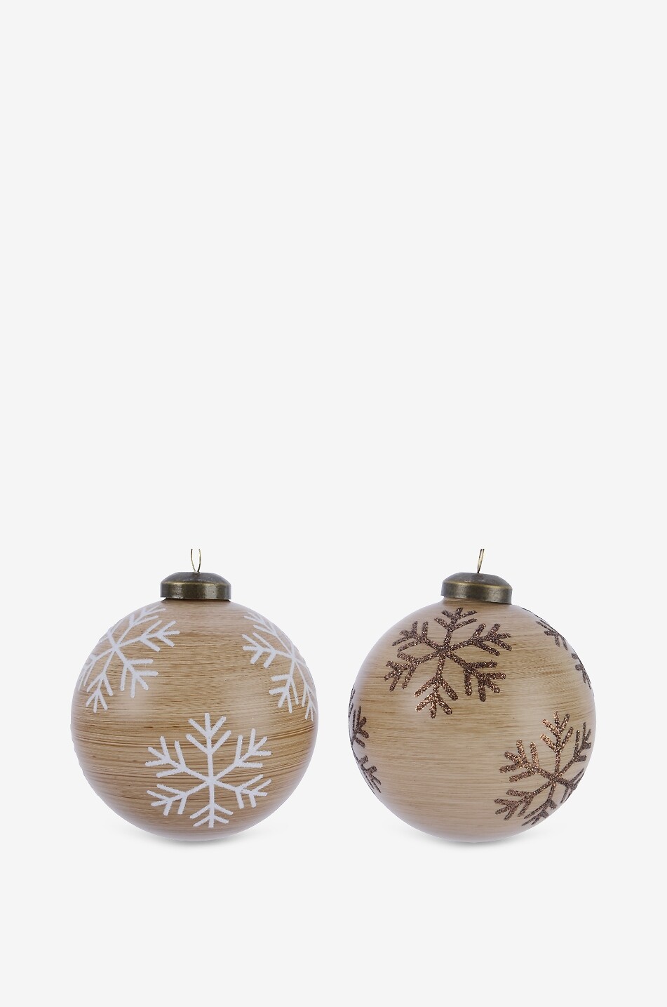 Exklusive Weihnachtskugeln aus Glas Schneeflocke