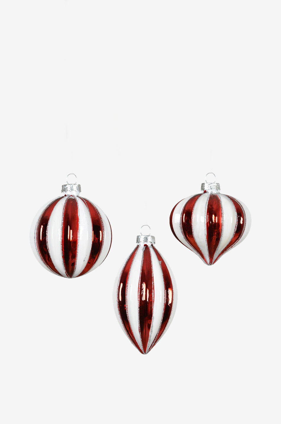 Edle Christbaumkugeln aus Glas im Dreierpack