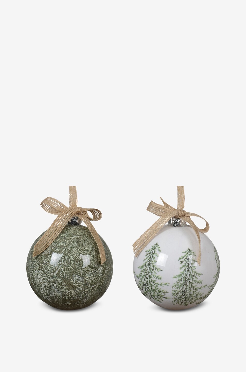 Lot de deux boules de Noël en mousse polymère
