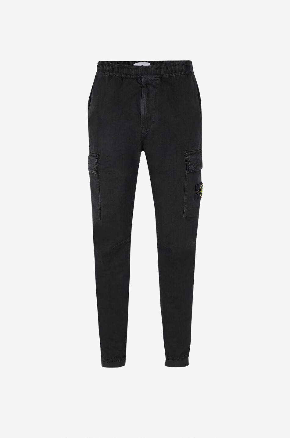STONE ISLAND Straight canvas trousers with logo Men BLACK 1