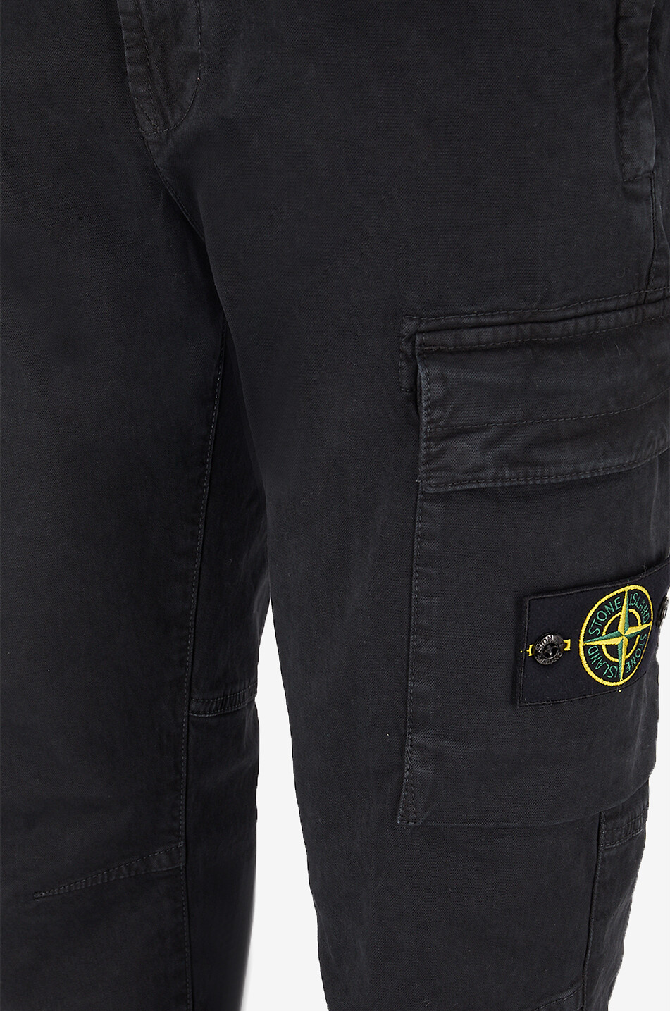 STONE ISLAND Straight canvas trousers with logo Men BLACK 3