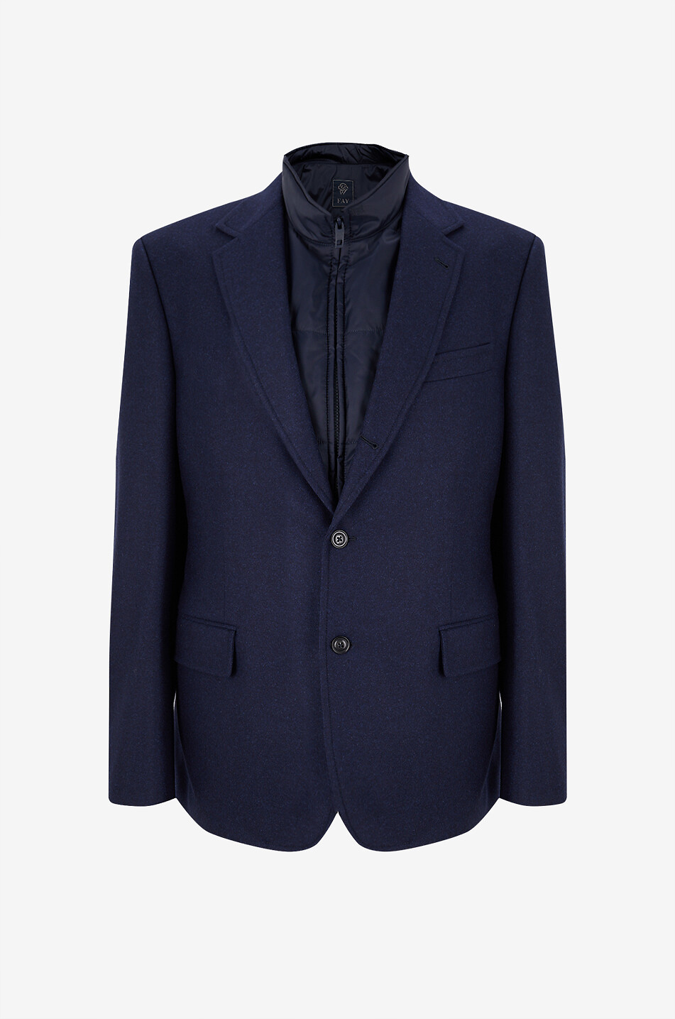 Blazer aus Wolle und Steppweste