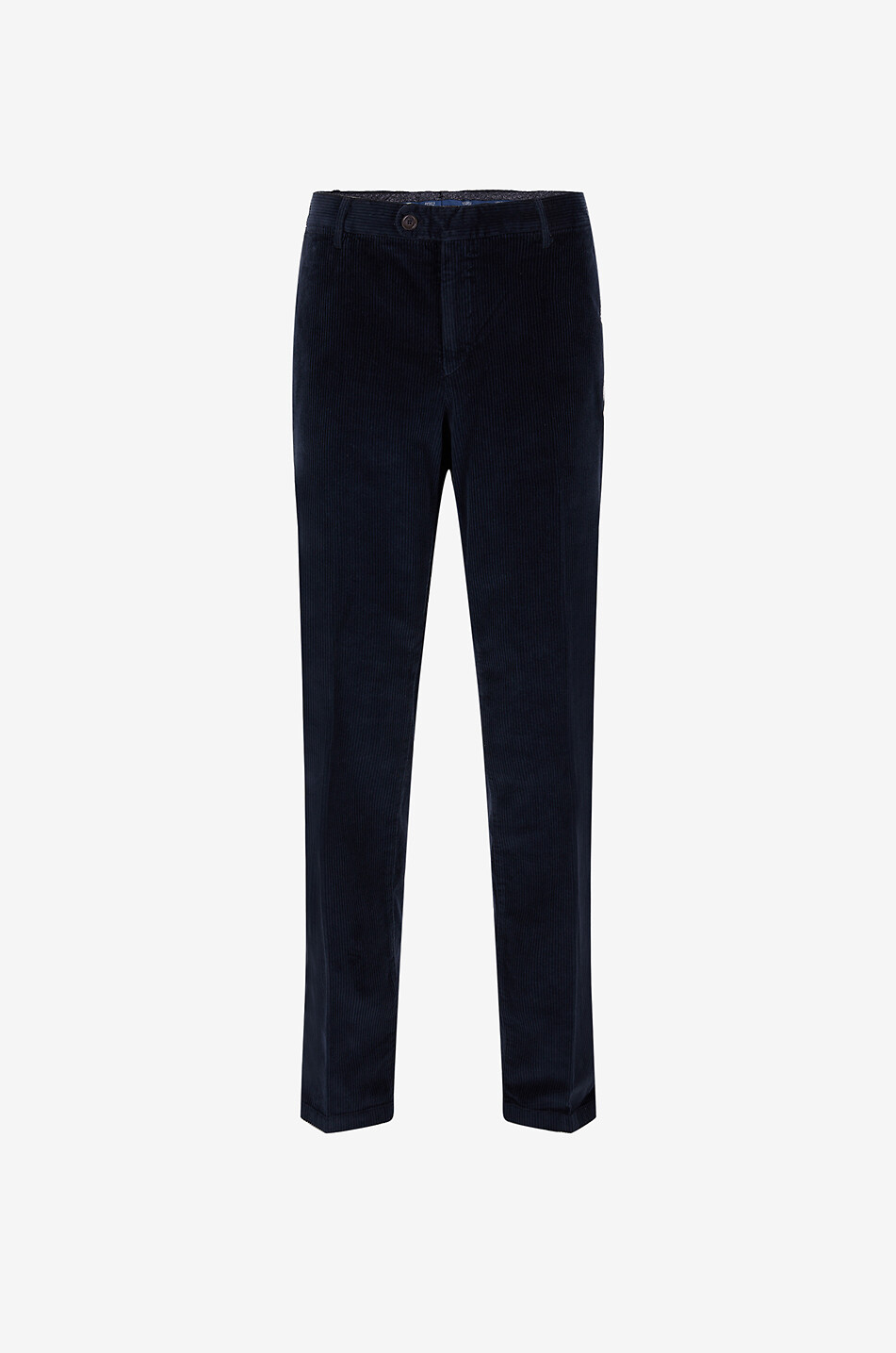 FEDELI Boston straight corduroy trousers Men DARK BLUE 1