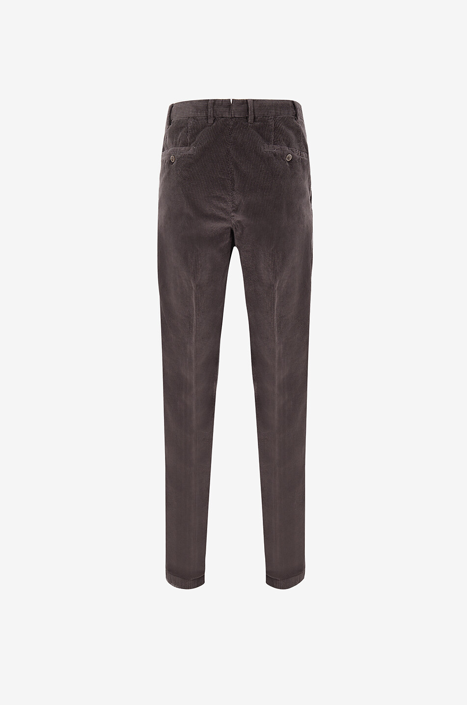 FEDELI Boston straight corduroy trousers Men DARK BROWN 2