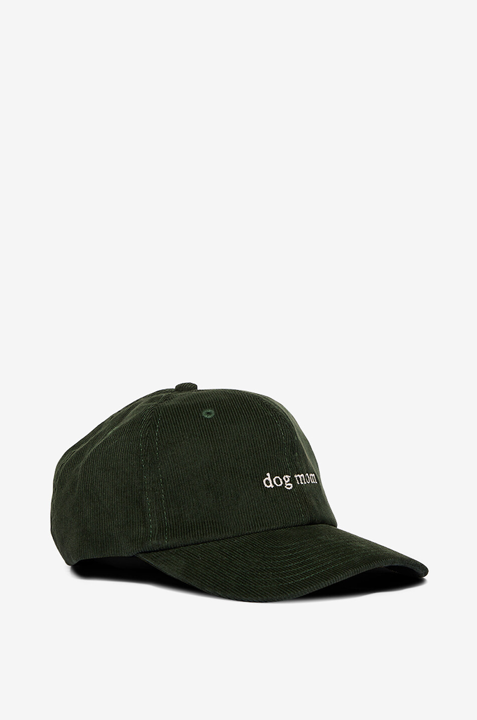 STUDIO WAP! Dog Mum corduroy baseball cap Women DARK GREEN 2