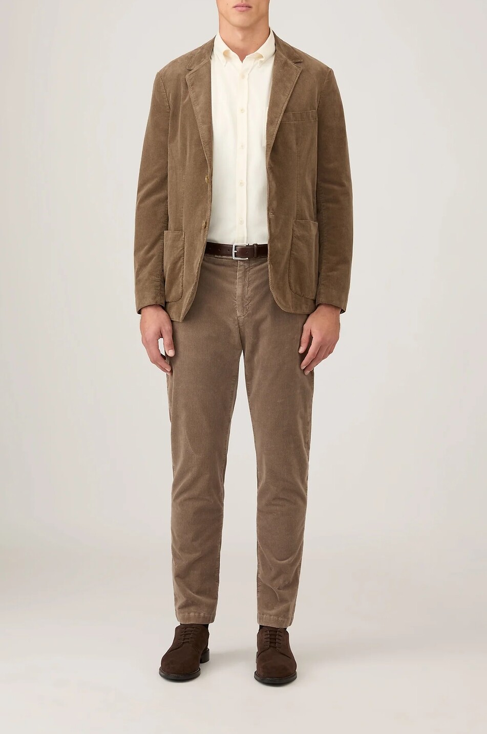 SUNSPEL Straight-leg cotton stretch corduroy trousers Men BROWN 2