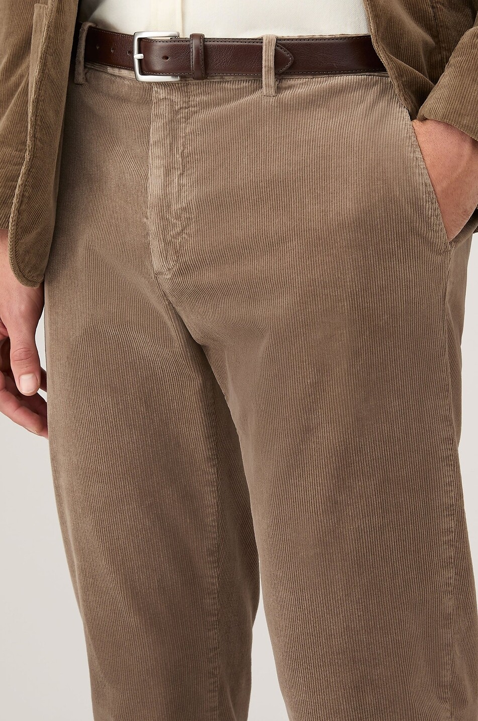 SUNSPEL Straight-leg cotton stretch corduroy trousers Men BROWN 4