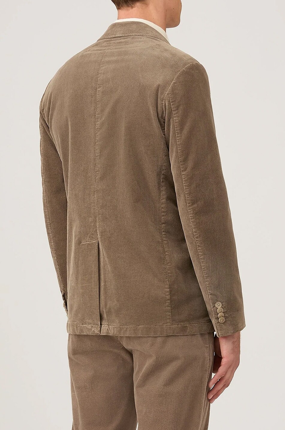 SUNSPEL Single-breasted corduroy blazer Men BROWN 3