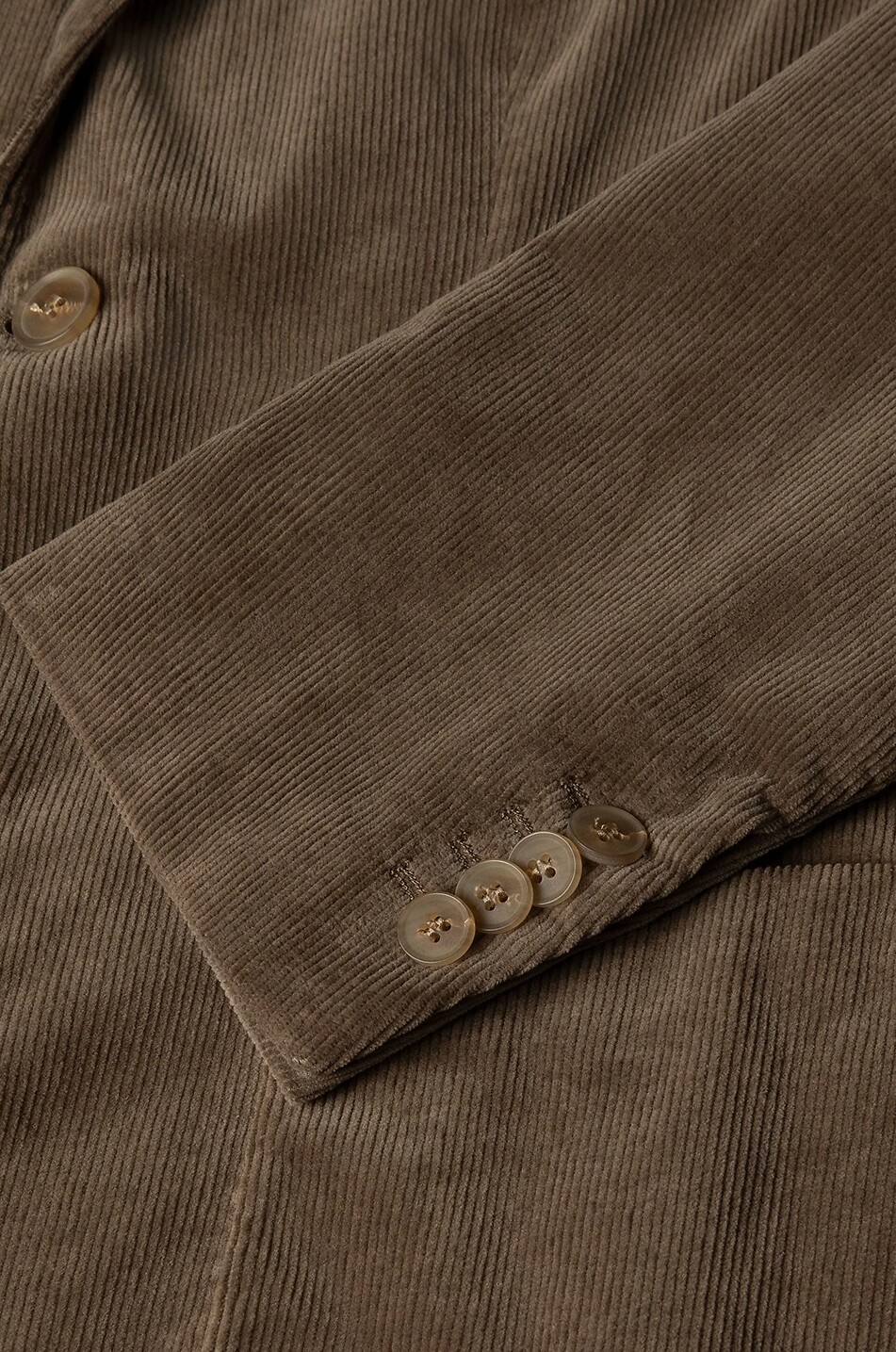 SUNSPEL Single-breasted corduroy blazer Men BROWN 5