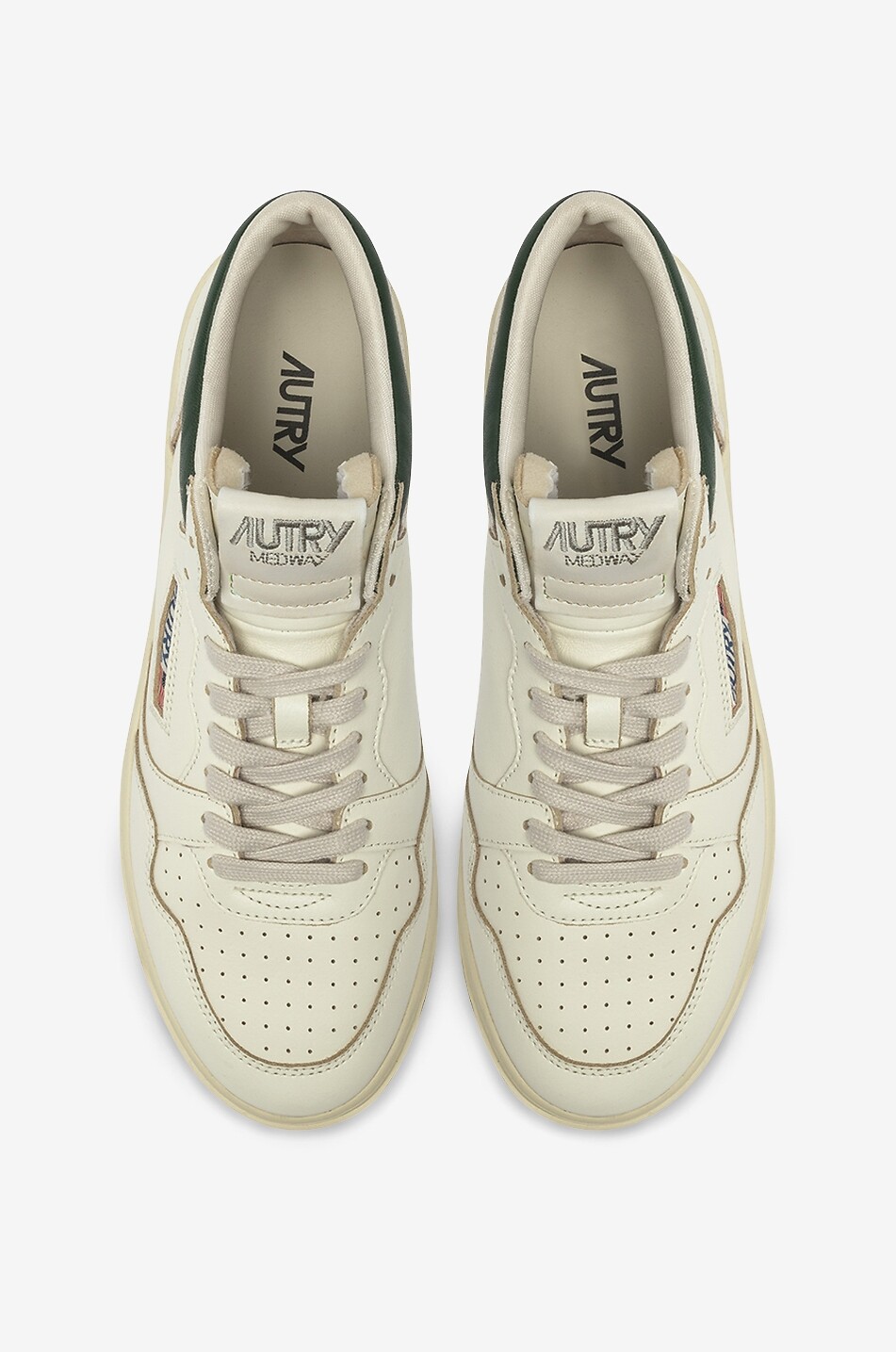 AUTRY Niedrige Schnürsneakers aus Glattleder Med-Way Herren CREMEFARBEN 4