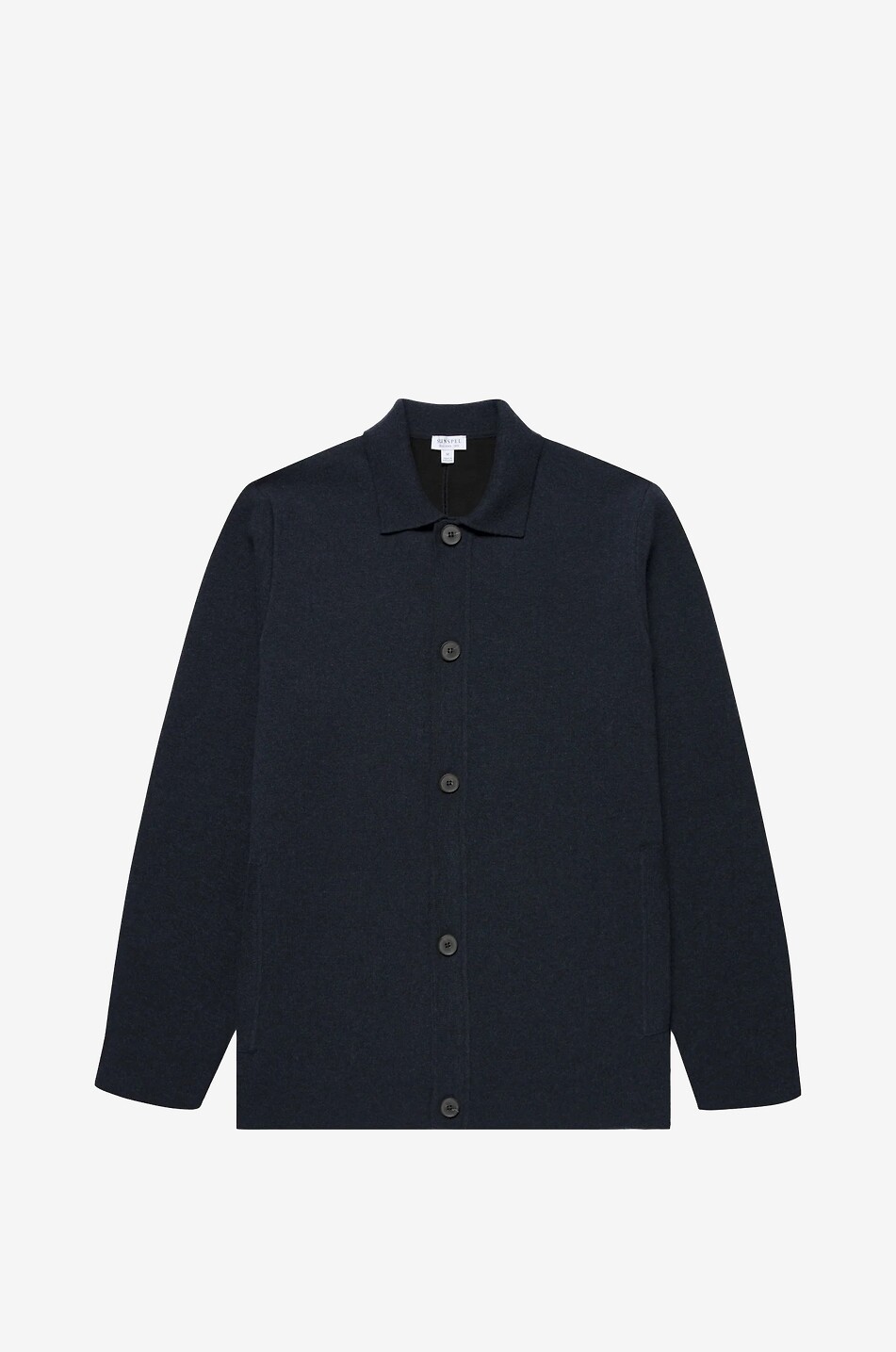Gilet court à col chemise en maille