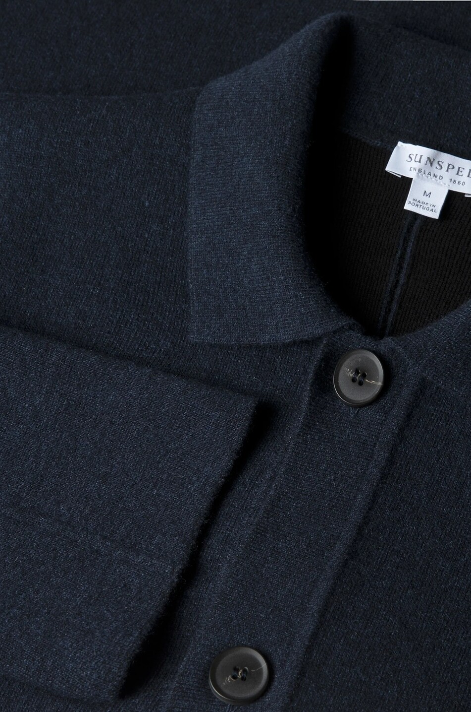 SUNSPEL Gilet court à col chemise en maille Homme BLEU FONCE 5