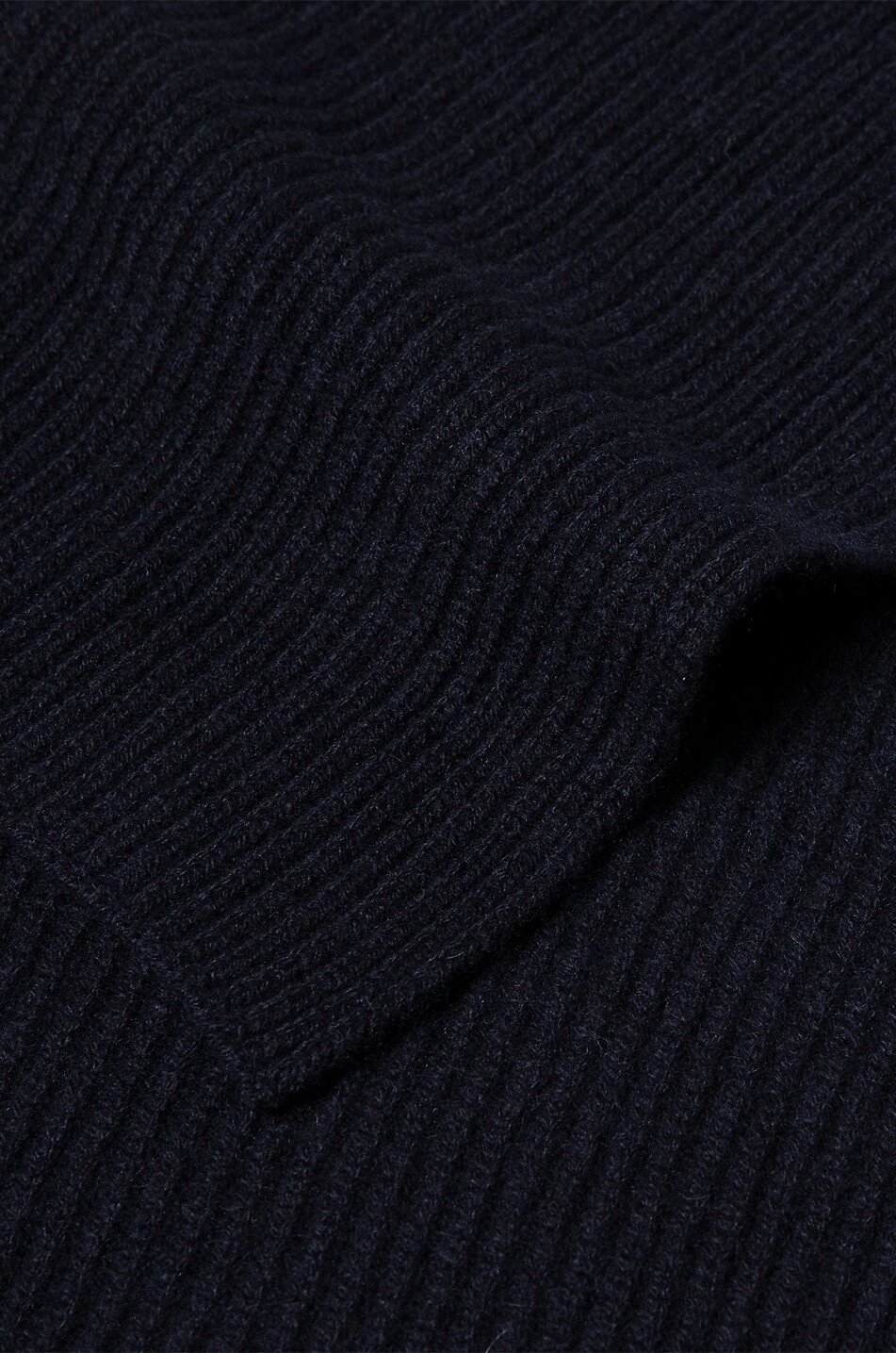 SUNSPEL Écharpe en maille côtelée de cachemire Homme BLEU FONCE 2