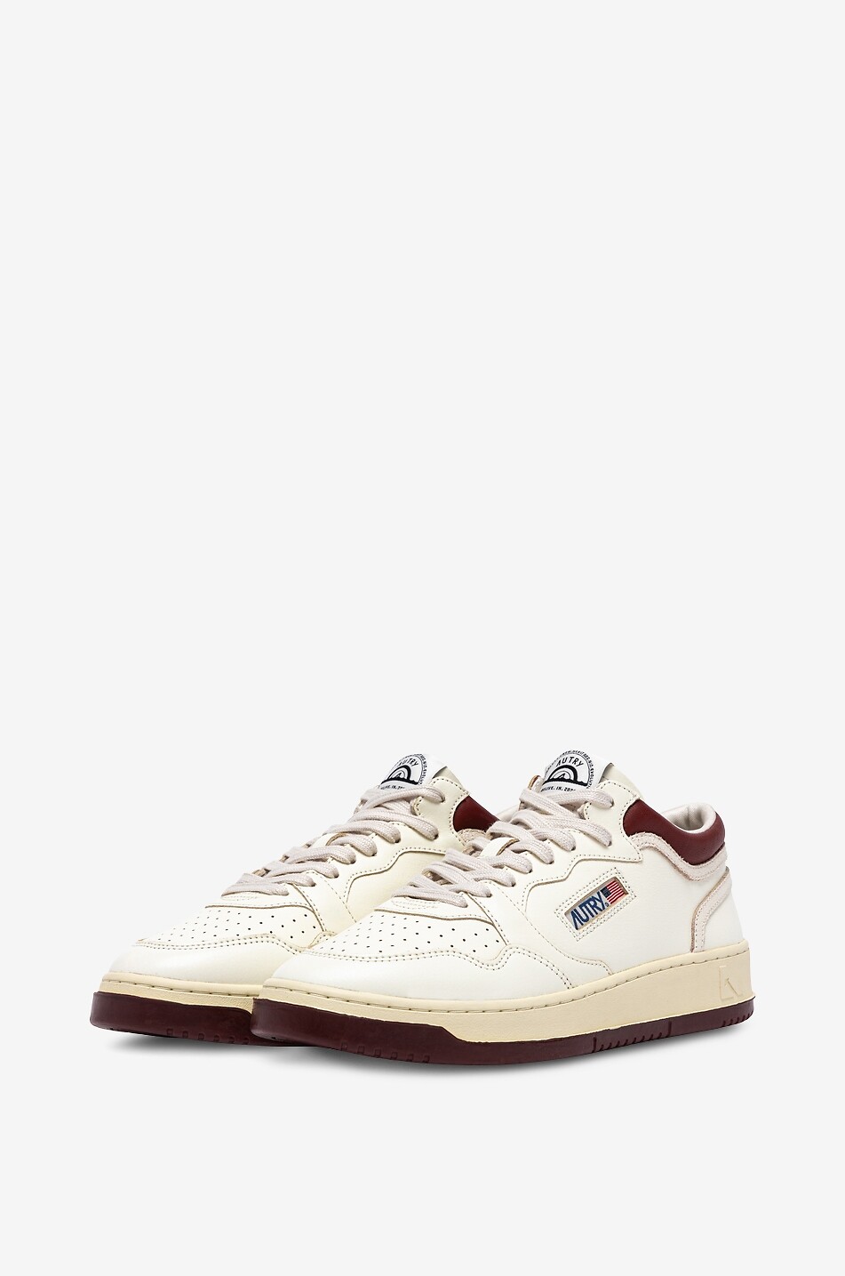 AUTRY Niedrige Schnürsneakers aus Glattleder Med-Way Syrah Herren CREMEFARBEN 2