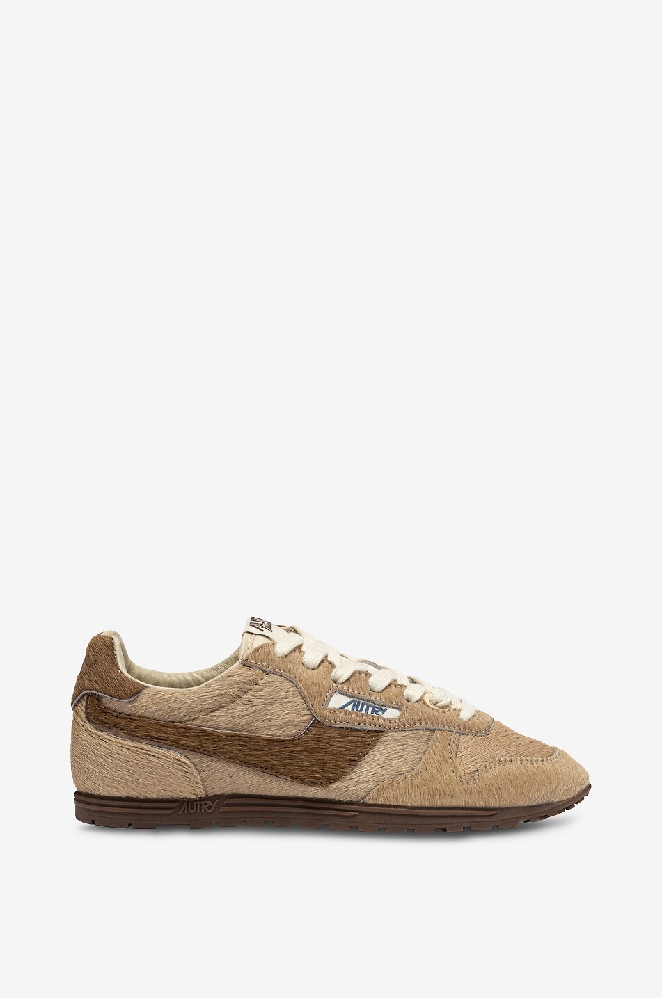 AUTRY Niedrige Sneakers mit aus Kalbshaarleder Windspin Pony Damen [akeneo-beigefonce] 1