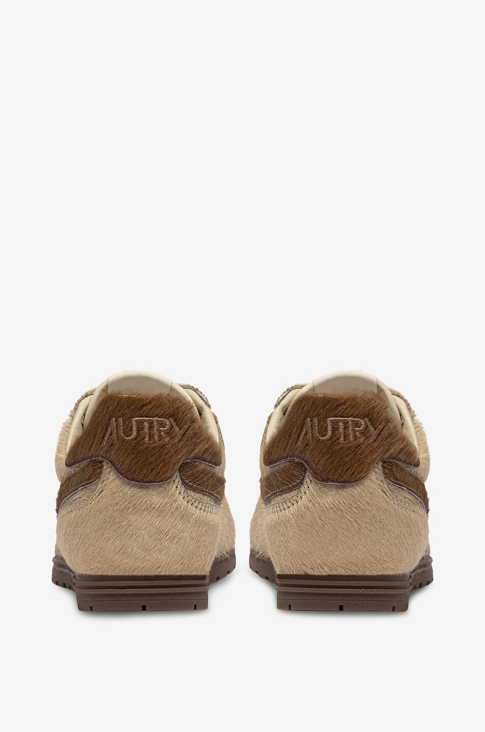 AUTRY Niedrige Sneakers mit aus Kalbshaarleder Windspin Pony Damen [akeneo-beigefonce] 3