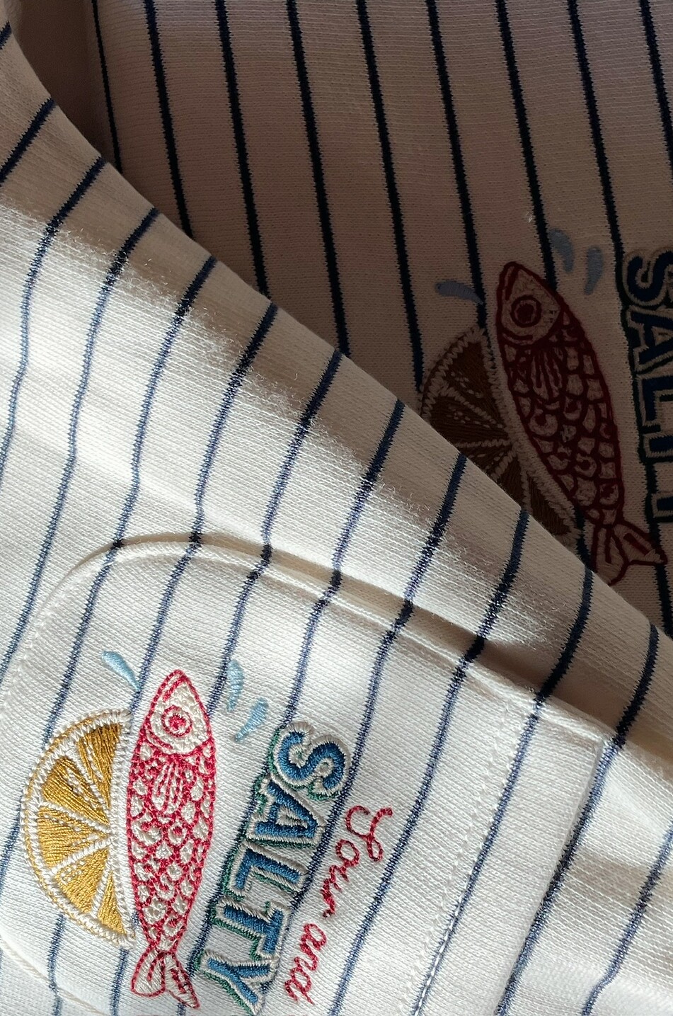 KONGES SLØJD Amio embroidered striped fleece boys' joggers Boy EGGSHELL 5