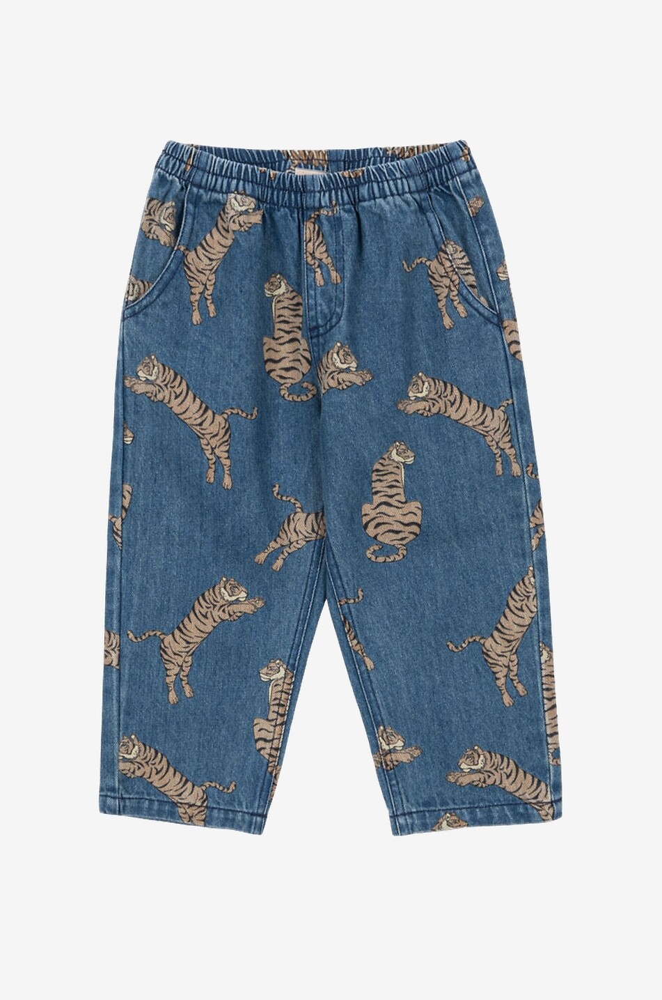 Pantalon droit garçon en denim imprimé fantaisie Magot