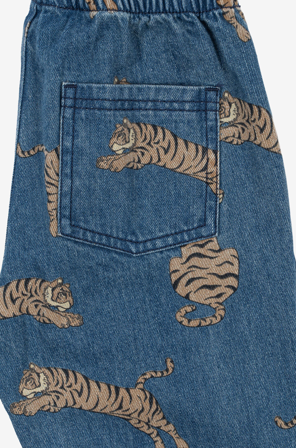 KONGES SLØJD Pantalon droit garçon en denim imprimé fantaisie Magot Garçon BLEU 3