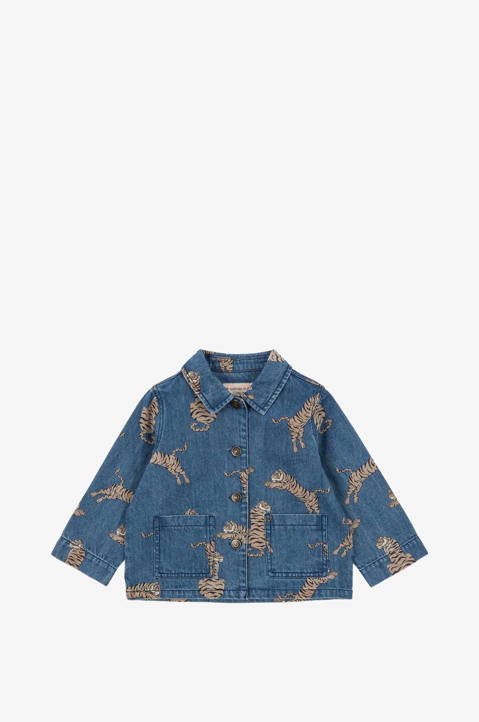 Kurze Jungen-Jeansjacke mit Print Magot