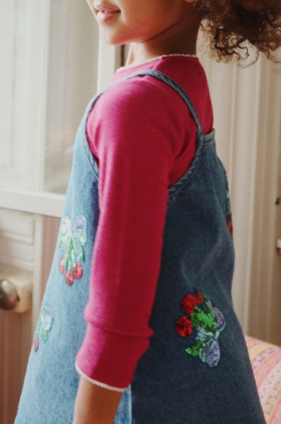KONGES SLØJD Sequin strappy girl's dress Girl BLUE 3