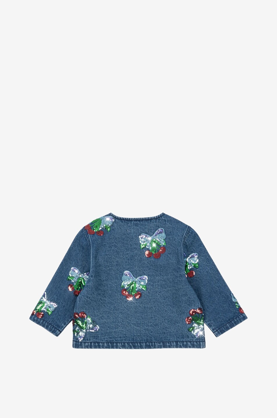 KONGES SLØJD Amarena girl's short sequined denim jacket Girl BLUE 2