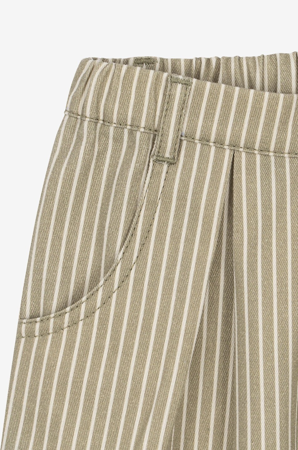 KONGES SLØJD Pantalon à pinces rayé garçon en coton bio Frankie Garçon BEIGE 3
