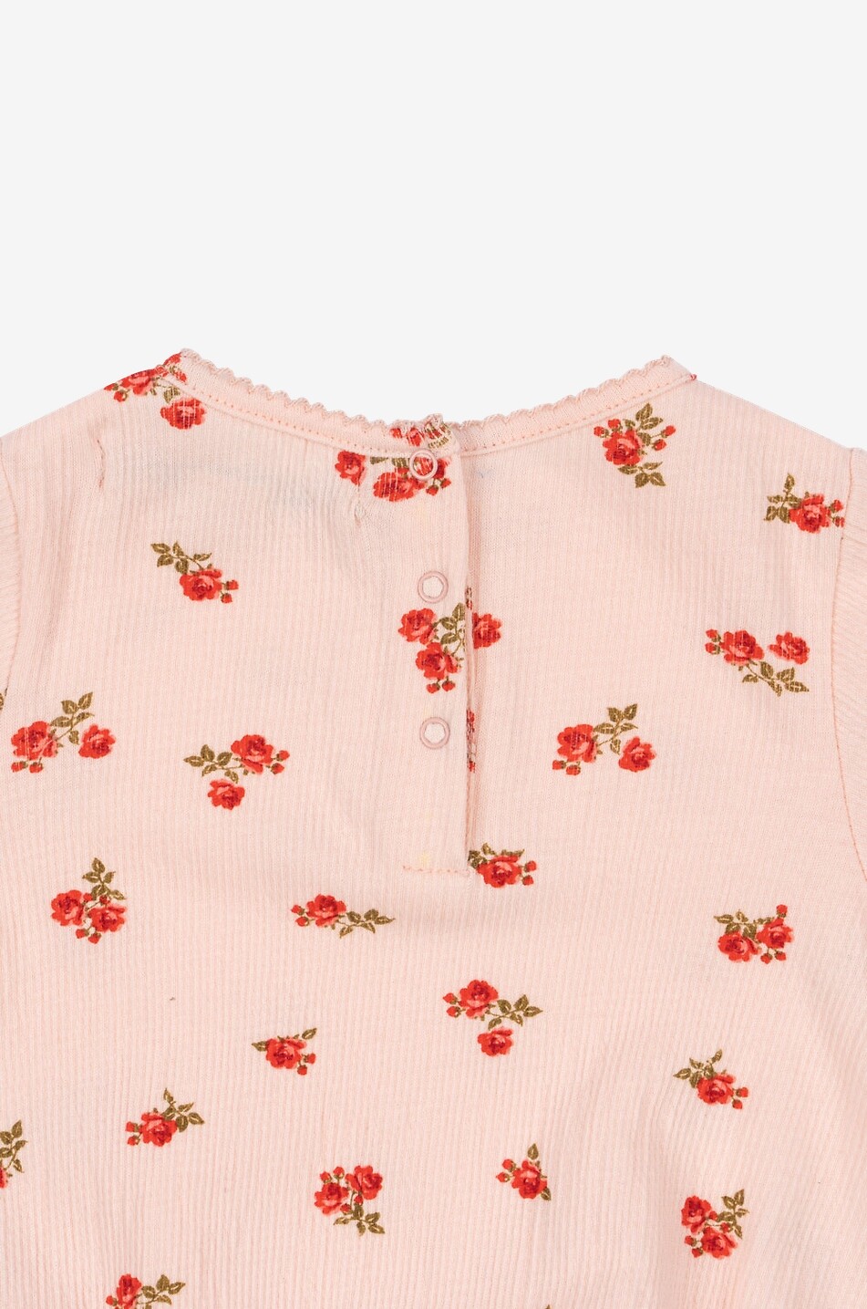 KONGES SLØJD Barboteuse bébé en coton bio fleuri Chleo Bébé ROSE 3