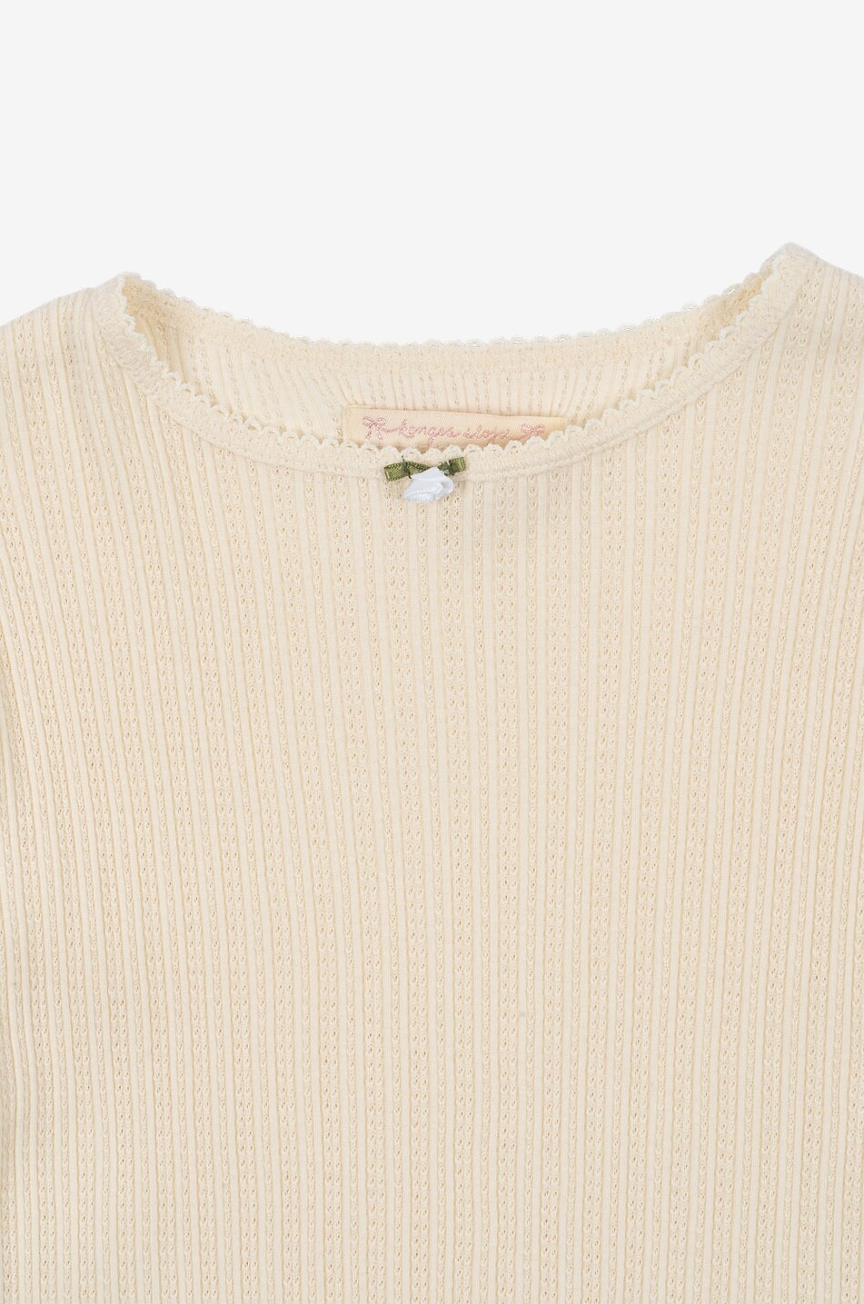 KONGES SLØJD Mädchen-Langarmshirt aus Jersey Papin Mädchen CREMEFARBEN 5