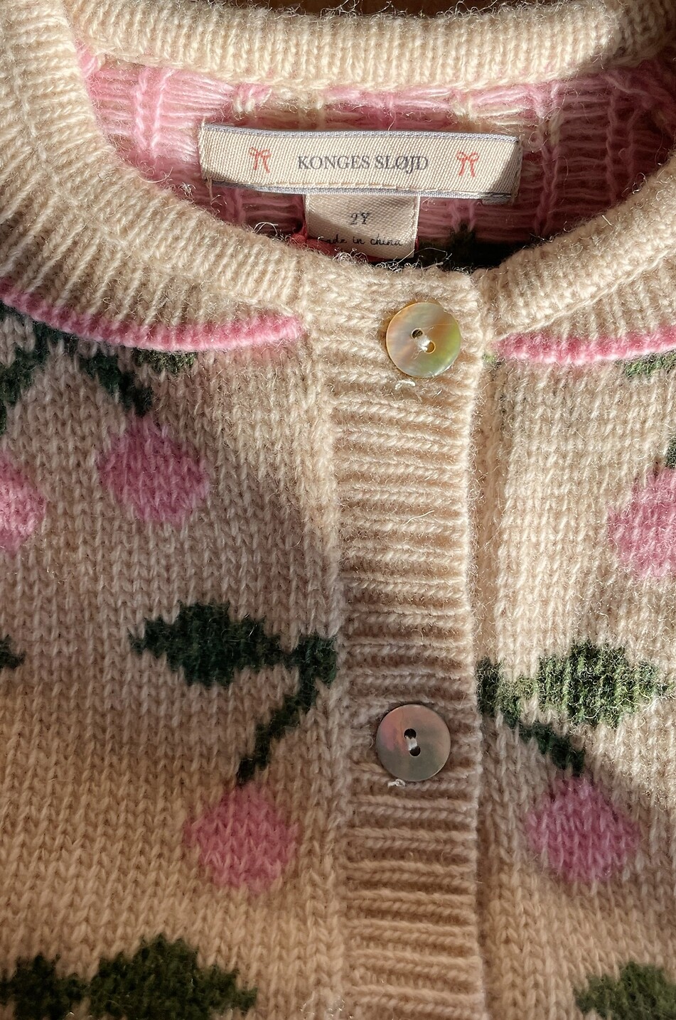 KONGES SLØJD Pull à col fille en maille fantaisie Belou Fille BEIGE 3
