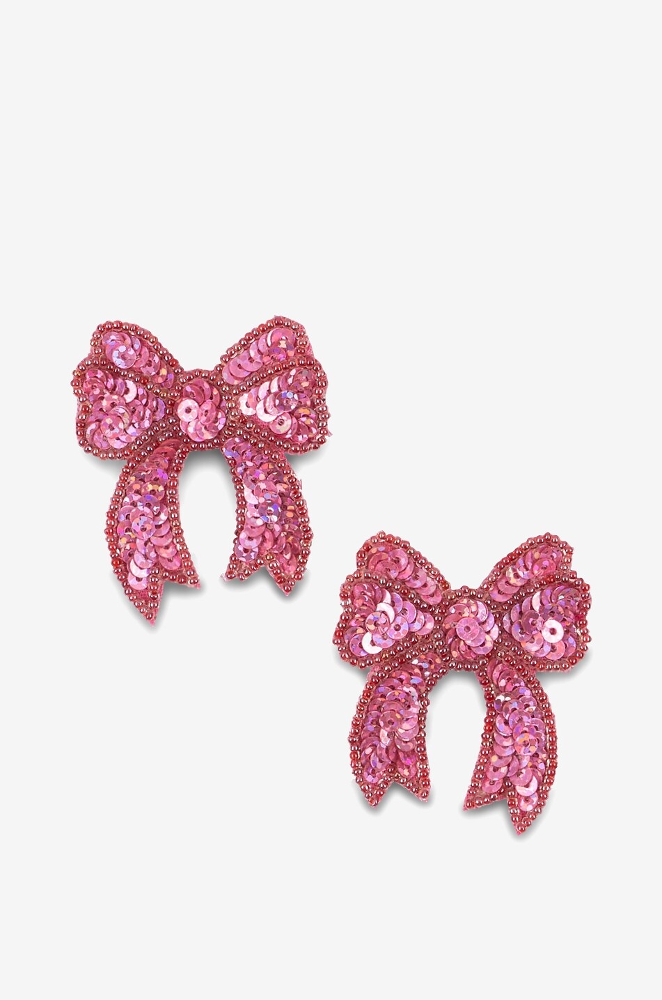 Set of 2 girl's sequin bow hairclips