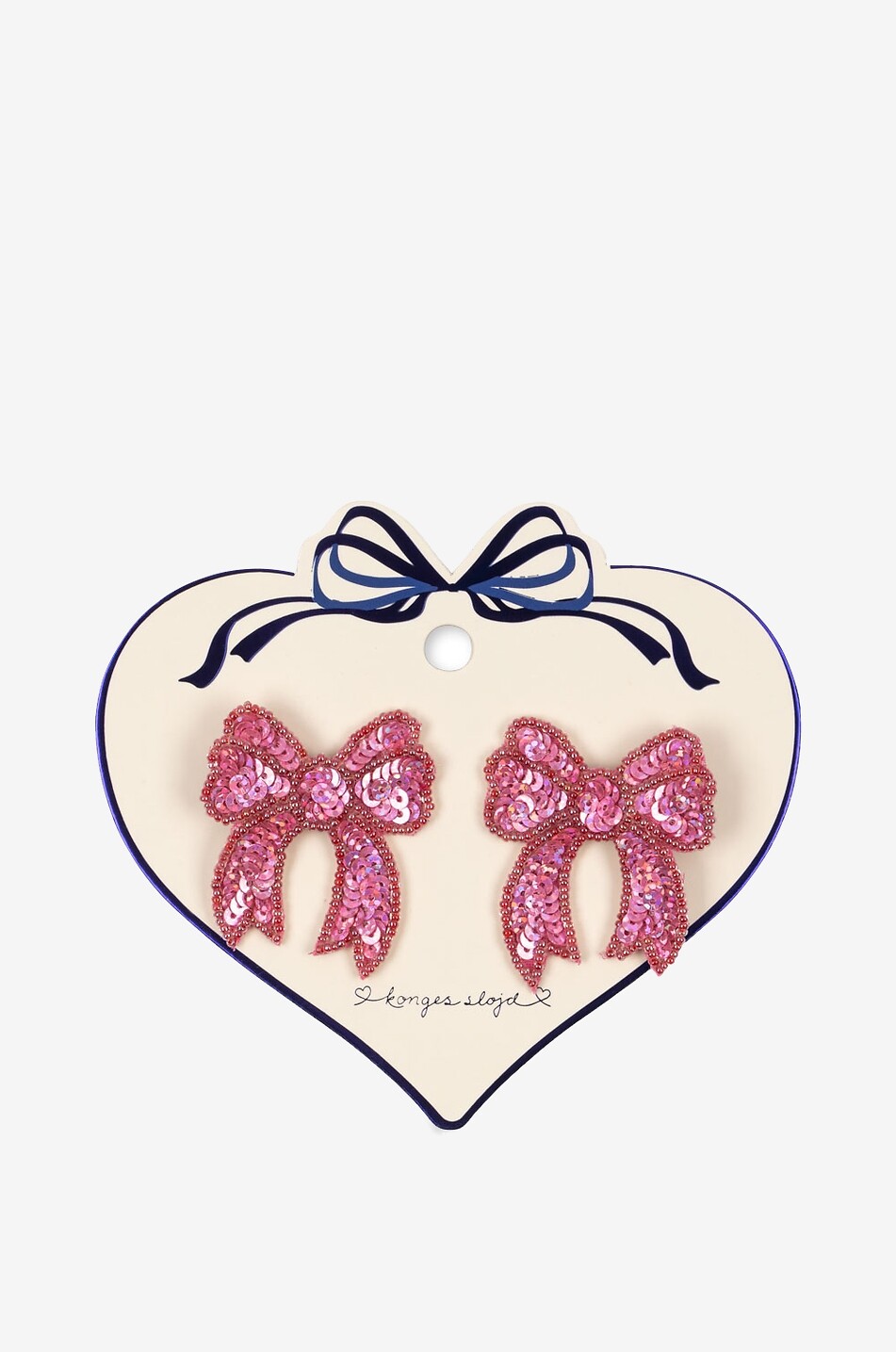 KONGES SLØJD Set of 2 girl's sequin bow hairclips Girl PINK 2