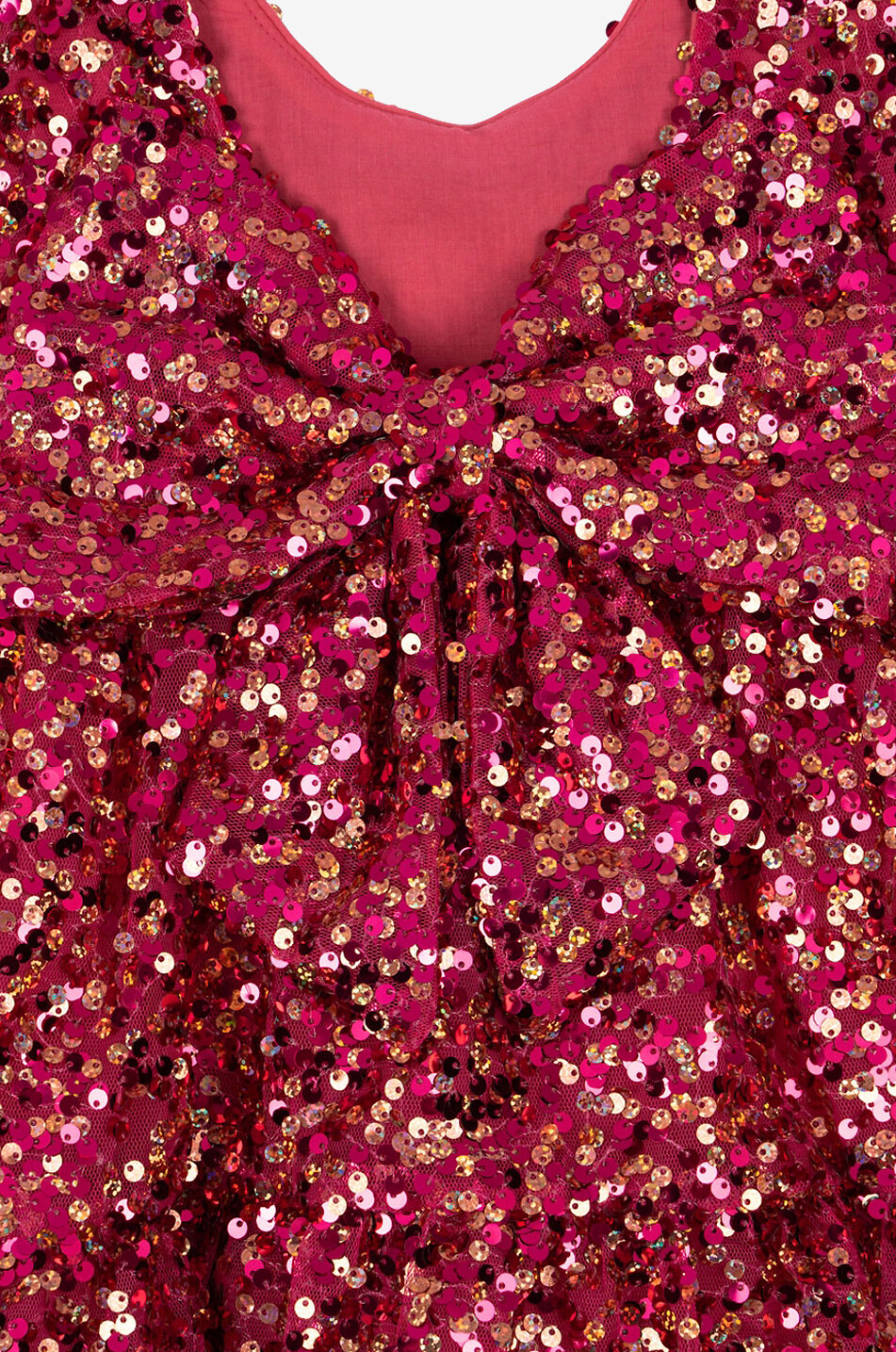 KONGES SLØJD Lila sequinned girl's dress Girl DARK RED 7