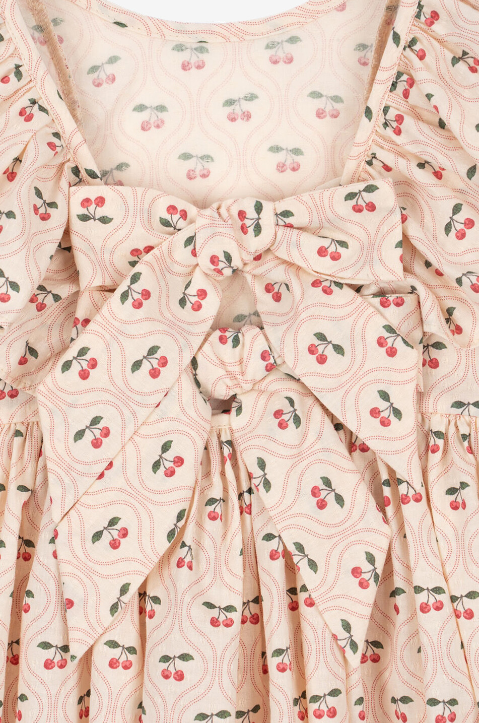 KONGES SLØJD Robe en coton bio imprimé cerises fille Cianna Fille ROSE 3