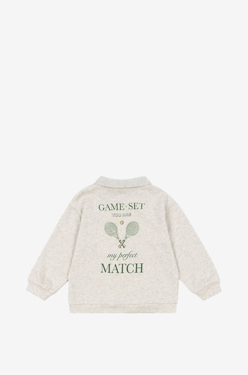 KONGES SLØJD Polo manches longues en jersey chiné garçon Spotty Garçon Beige clair 2