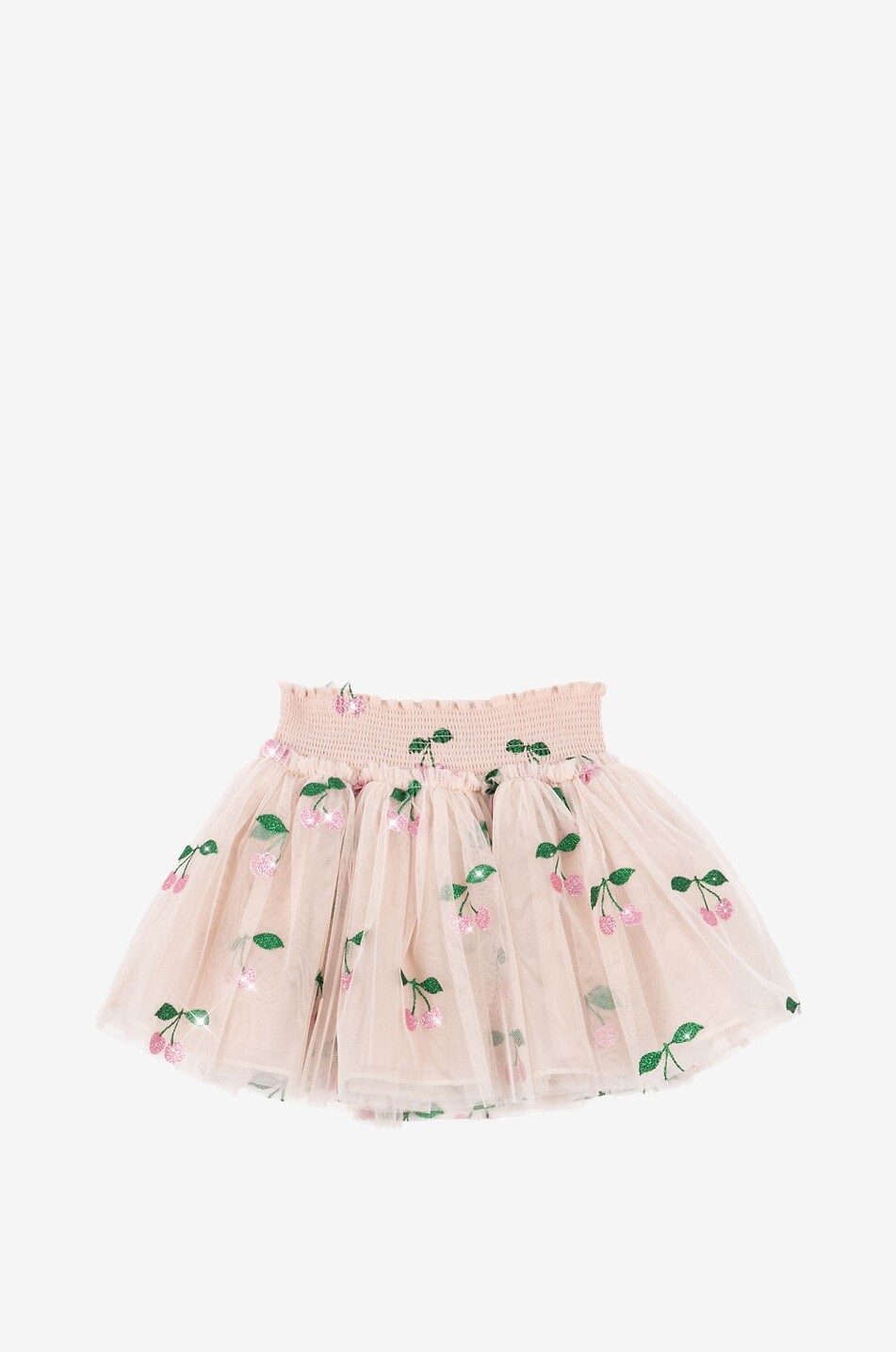 KONGES SLØJD Tullie Smock girls' tulle skirt with glitter cherry print Girl LIGHT PINK 1