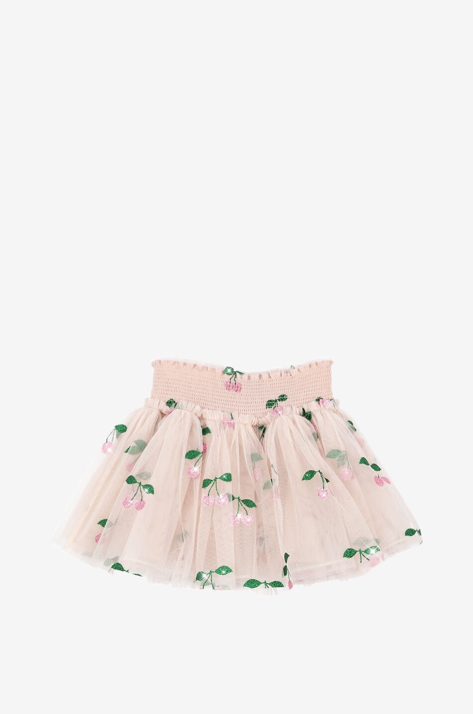 KONGES SLØJD Tullie Smock girls' tulle skirt with glitter cherry print Girl LIGHT PINK 2